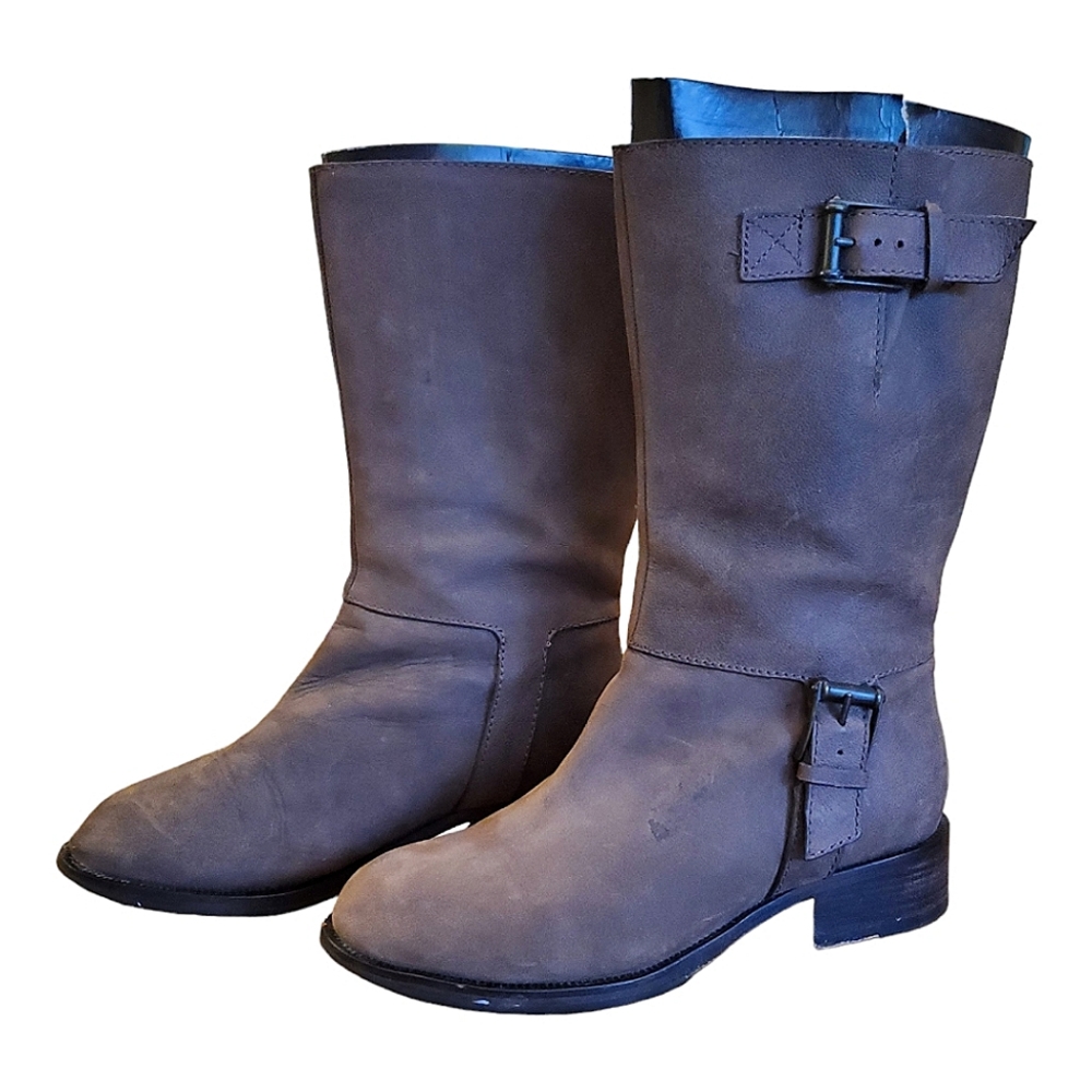 Cole Haan Short Midcalf Nike Air Insole Dark Chocolate Size 7 Boot Womens